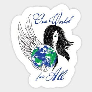 One World for all Earth Day Sticker